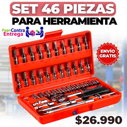 Juego de herramientas de 46 piezas + Envió gratis